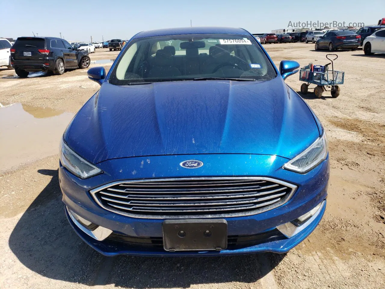 2017 Ford Fusion Se Blue vin: 3FA6P0T93HR322164