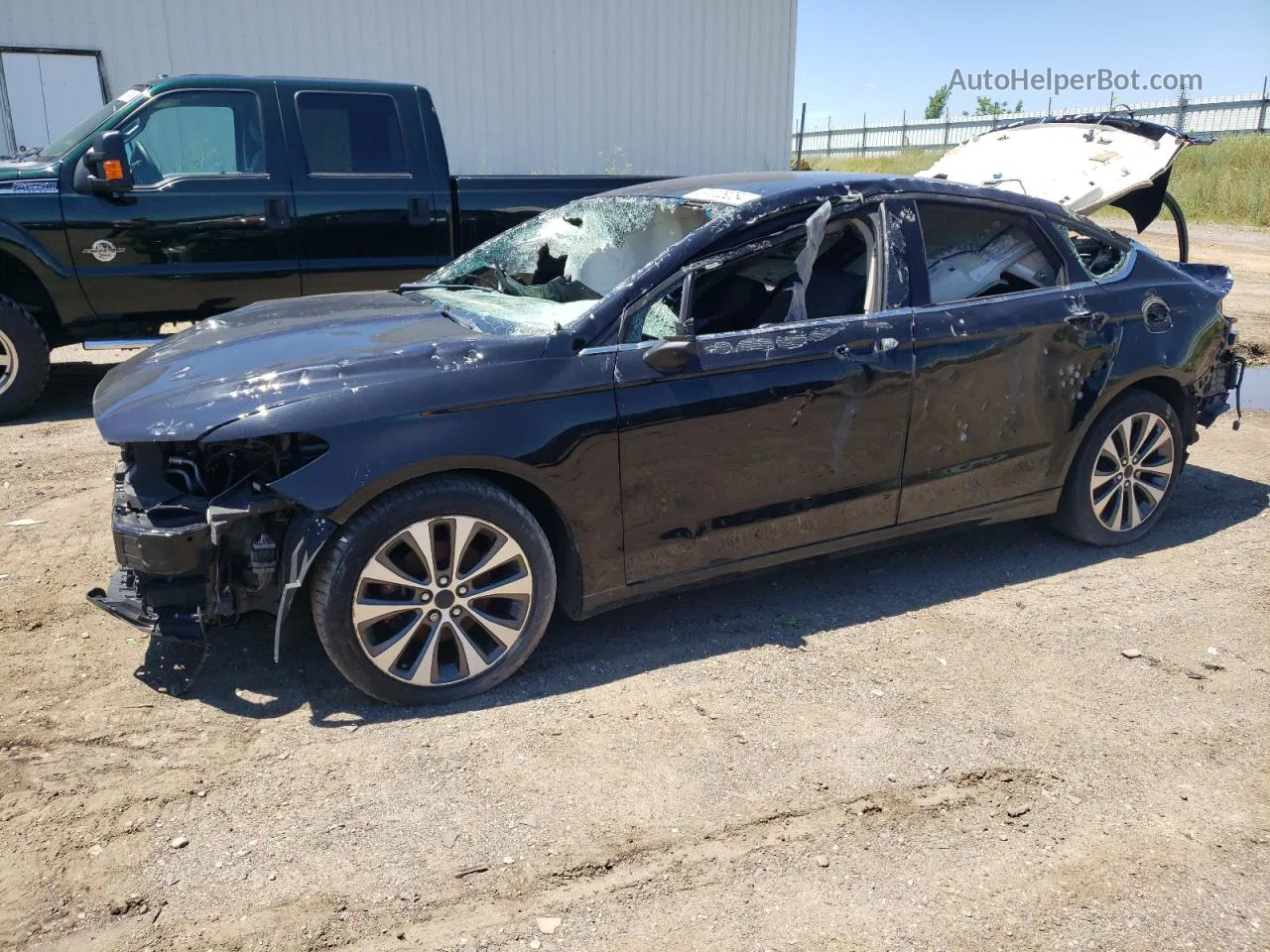 2019 Ford Fusion Se Black vin: 3FA6P0T93KR168496