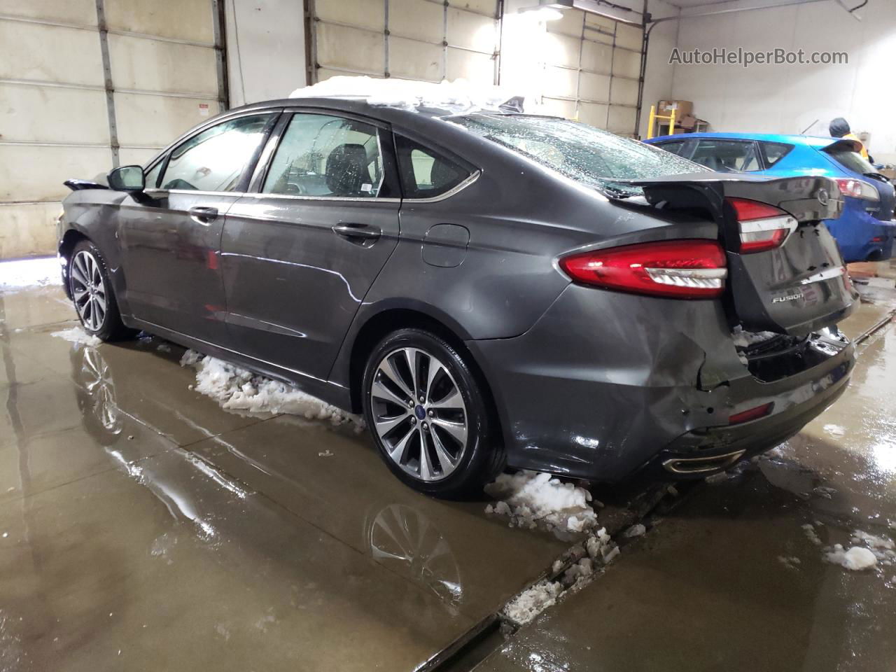 2019 Ford Fusion Se Gray vin: 3FA6P0T93KR243469