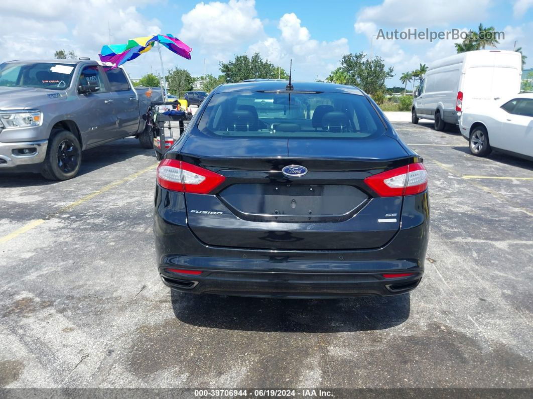 2016 Ford Fusion Se Black vin: 3FA6P0T94GR402376