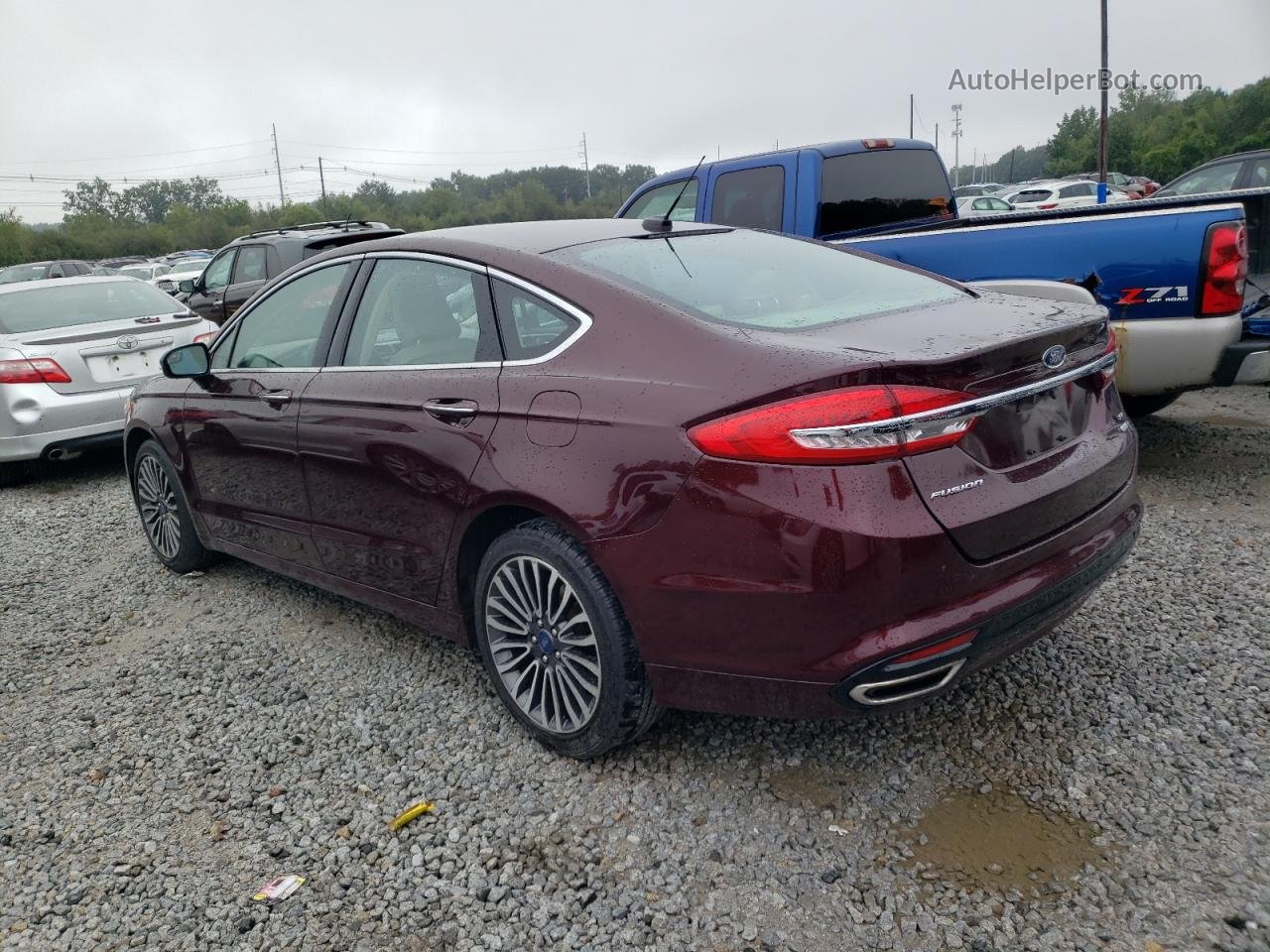 2017 Ford Fusion Se Бордовый vin: 3FA6P0T94HR165583