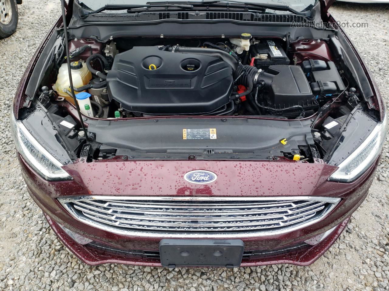 2017 Ford Fusion Se Burgundy vin: 3FA6P0T94HR165583