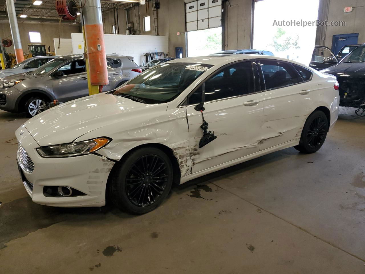 2016 Ford Fusion Se White vin: 3FA6P0T95GR268350