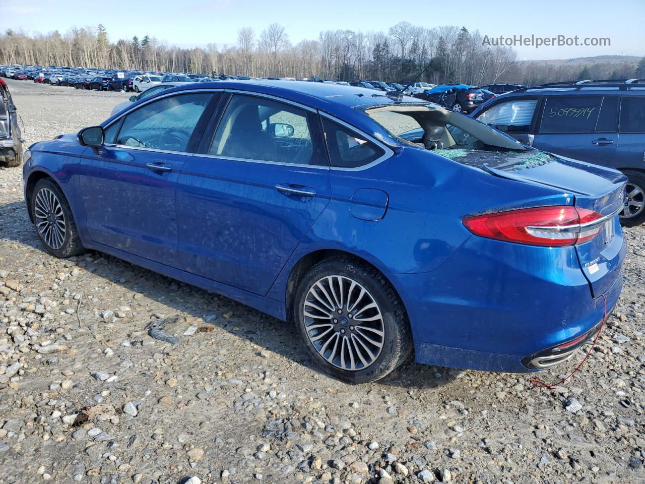 2017 Ford Fusion Se Blue vin: 3FA6P0T95HR308251