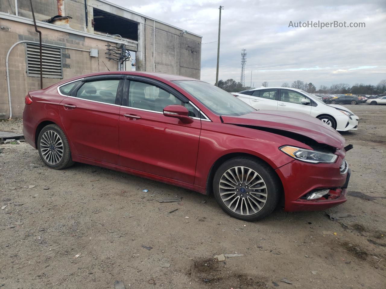 2017 Ford Fusion Se Red vin: 3FA6P0T95HR340147