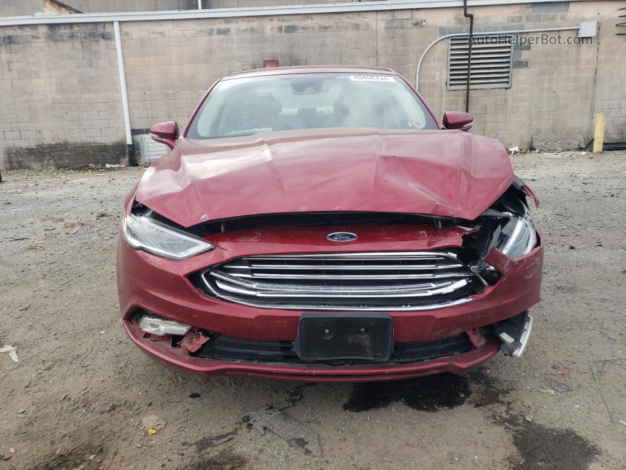 2017 Ford Fusion Se Red vin: 3FA6P0T95HR340147