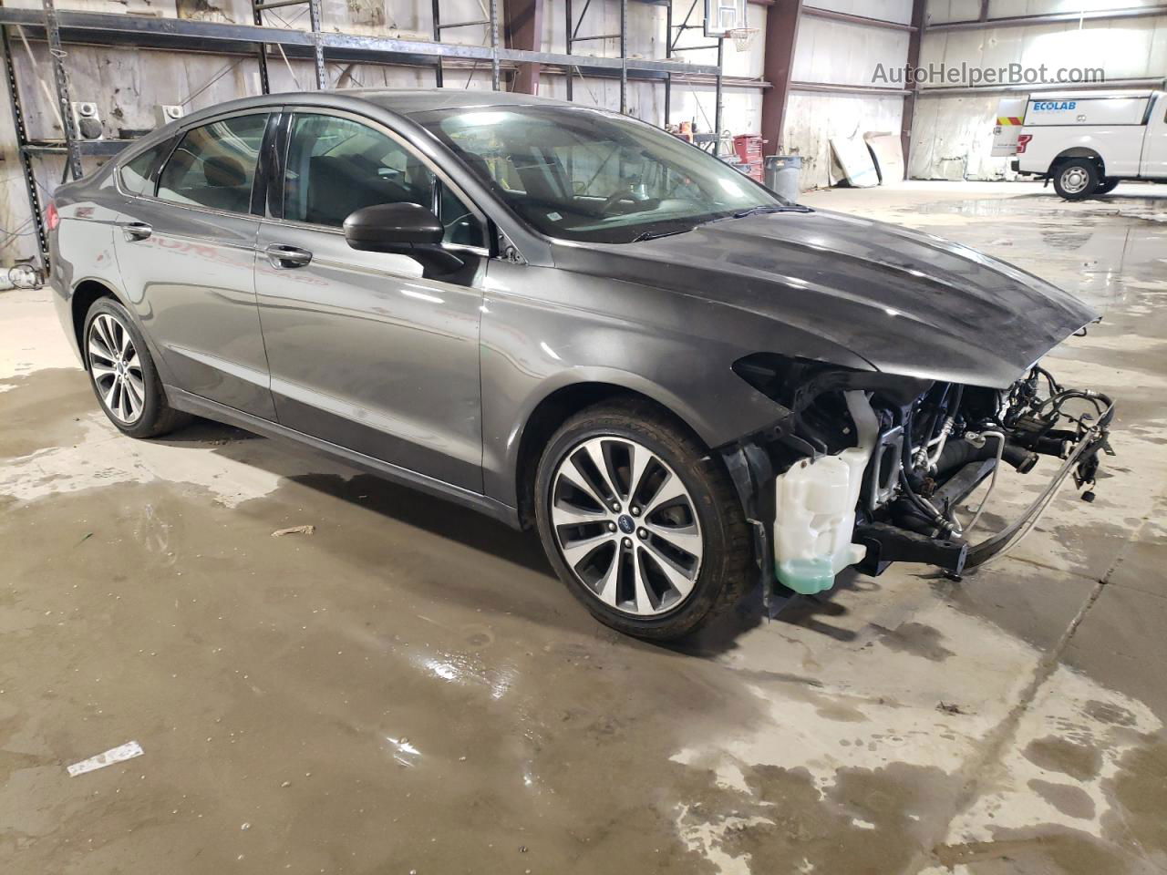 2020 Ford Fusion Se Gray vin: 3FA6P0T95LR129622