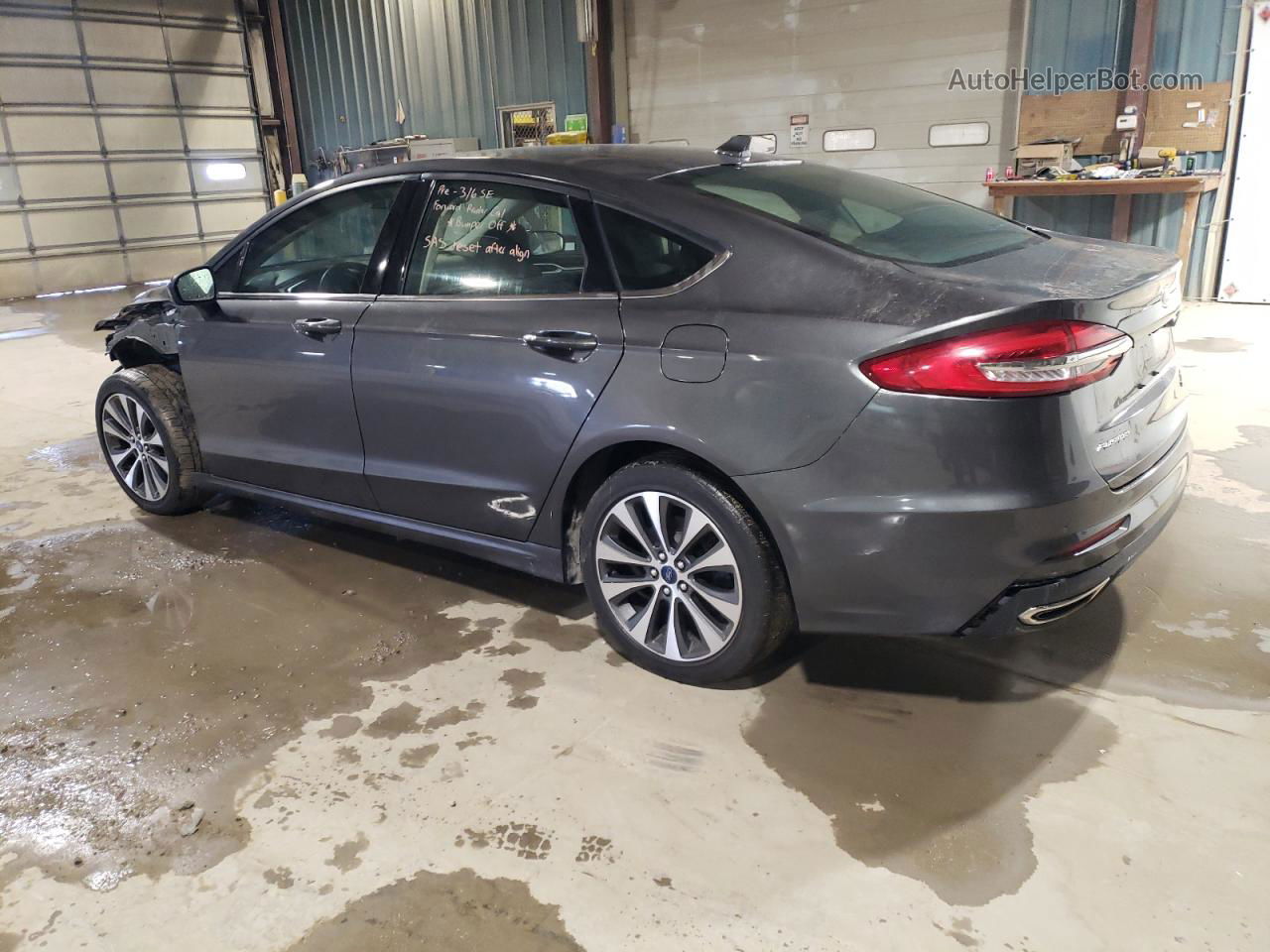 2020 Ford Fusion Se Gray vin: 3FA6P0T95LR129622