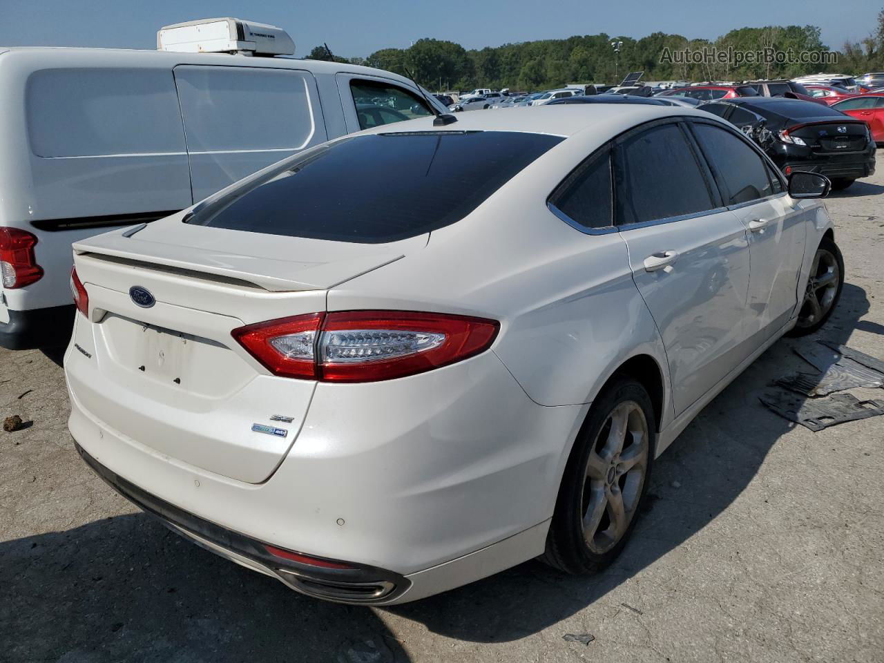 2015 Ford Fusion Se White vin: 3FA6P0T96FR250650