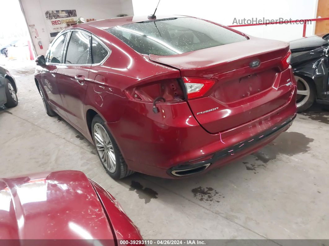 2016 Ford Fusion Se Burgundy vin: 3FA6P0T96GR155491