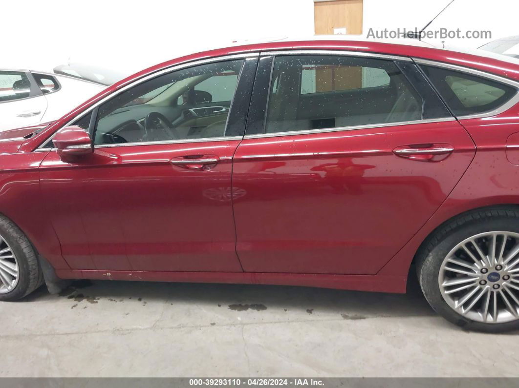 2016 Ford Fusion Se Burgundy vin: 3FA6P0T96GR155491