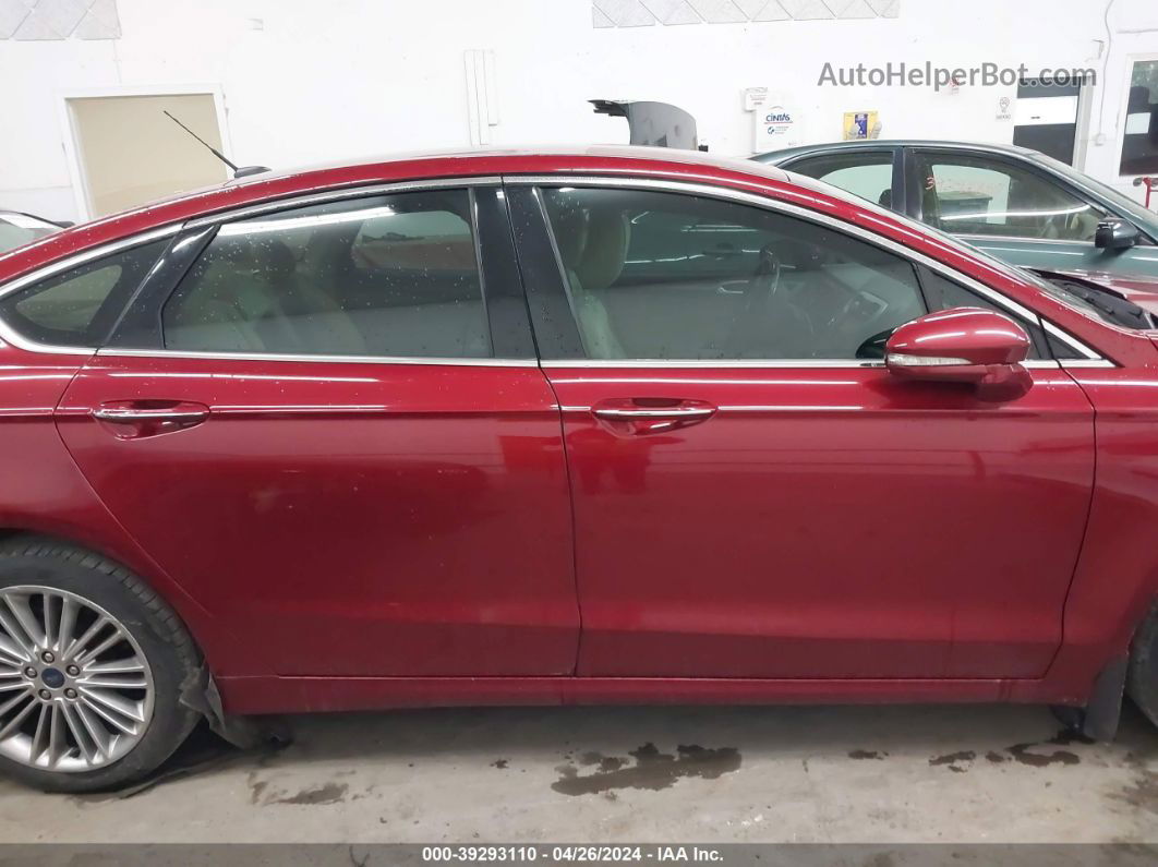 2016 Ford Fusion Se Burgundy vin: 3FA6P0T96GR155491