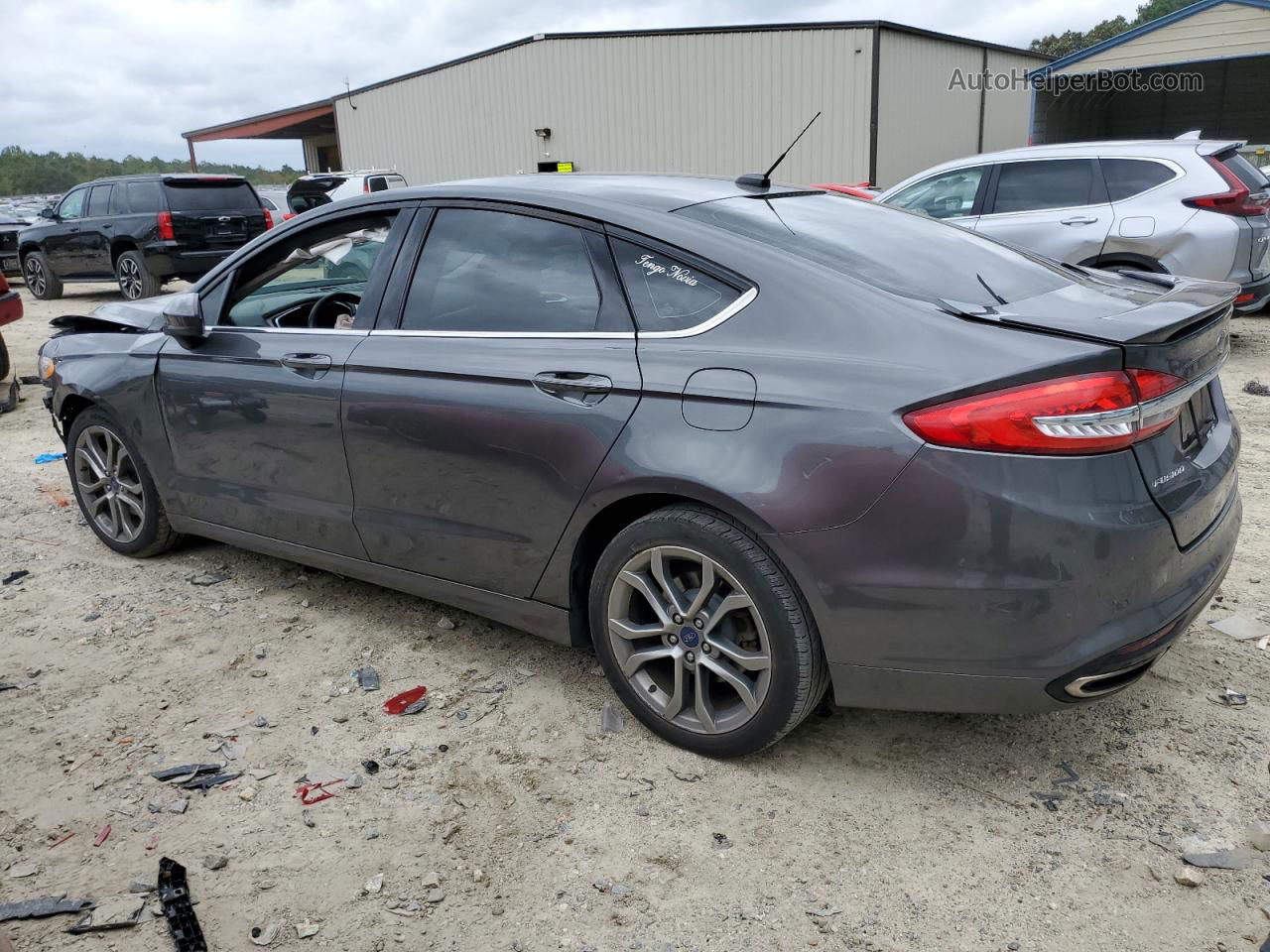 2017 Ford Fusion Se Gray vin: 3FA6P0T96HR175788