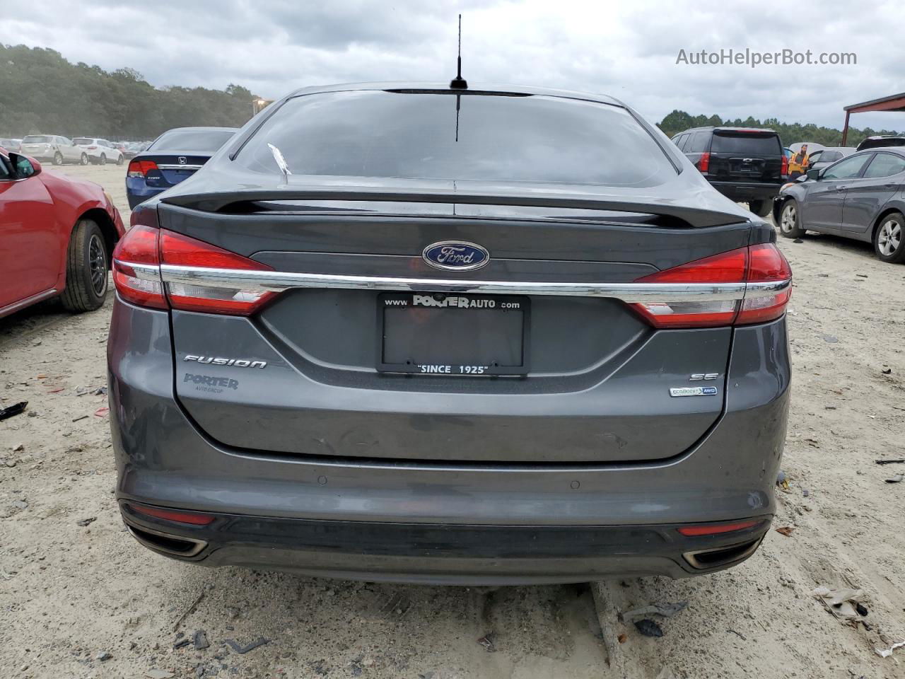 2017 Ford Fusion Se Gray vin: 3FA6P0T96HR175788