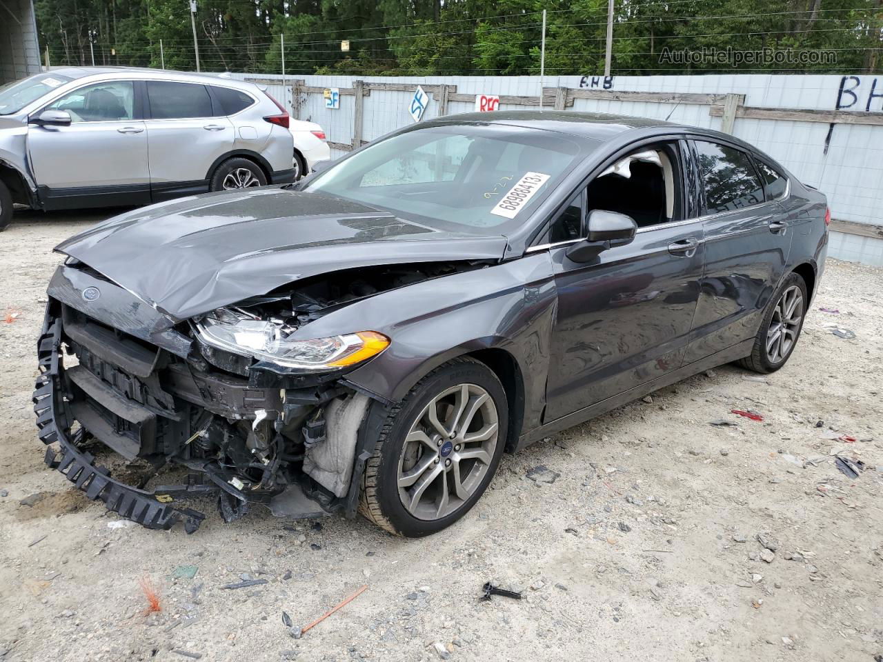 2017 Ford Fusion Se Gray vin: 3FA6P0T96HR175788