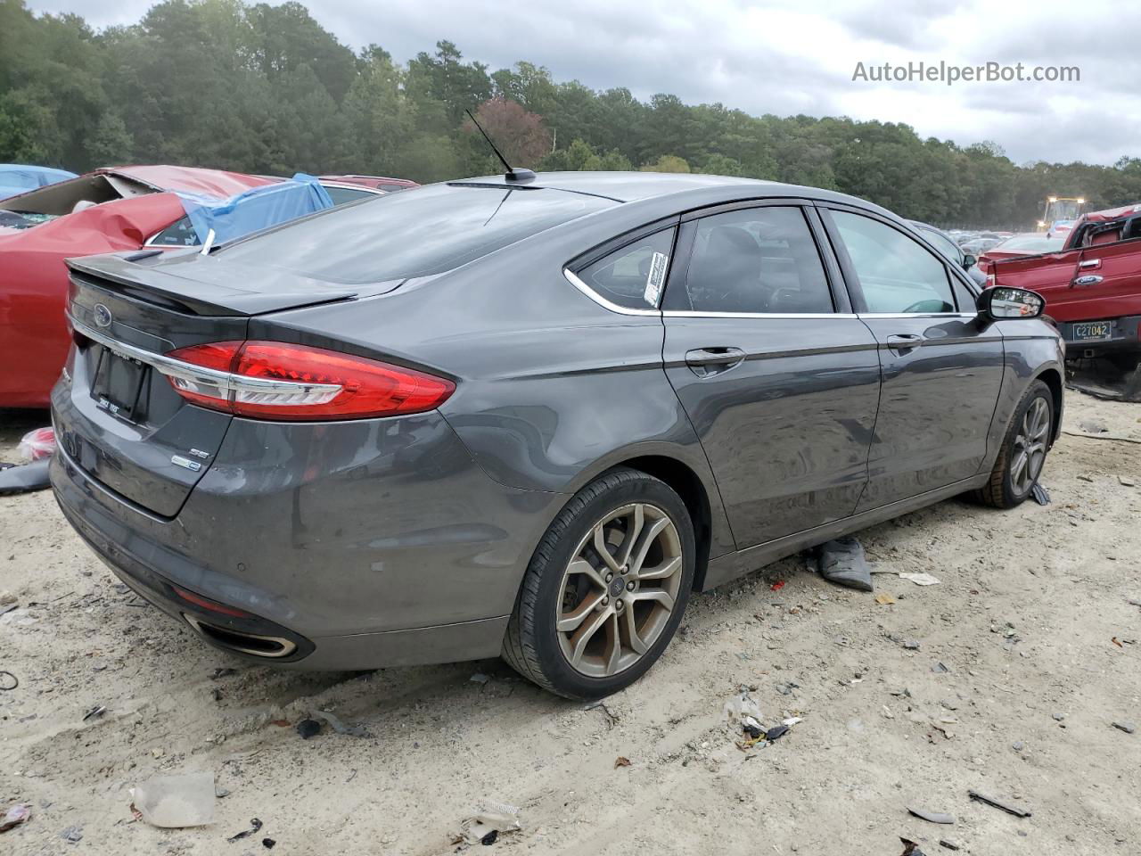 2017 Ford Fusion Se Серый vin: 3FA6P0T96HR175788