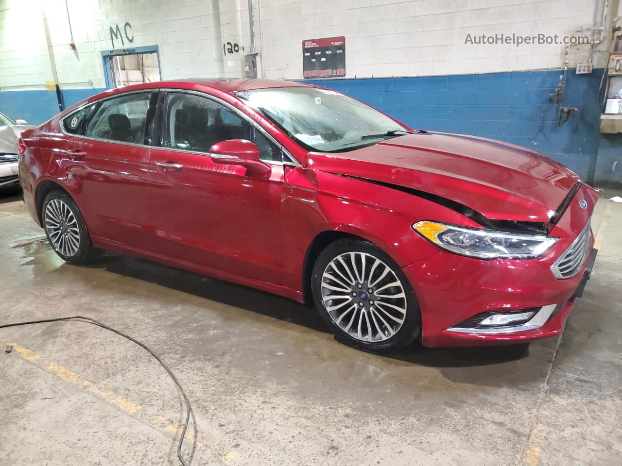 2017 Ford Fusion Se Красный vin: 3FA6P0T96HR255723