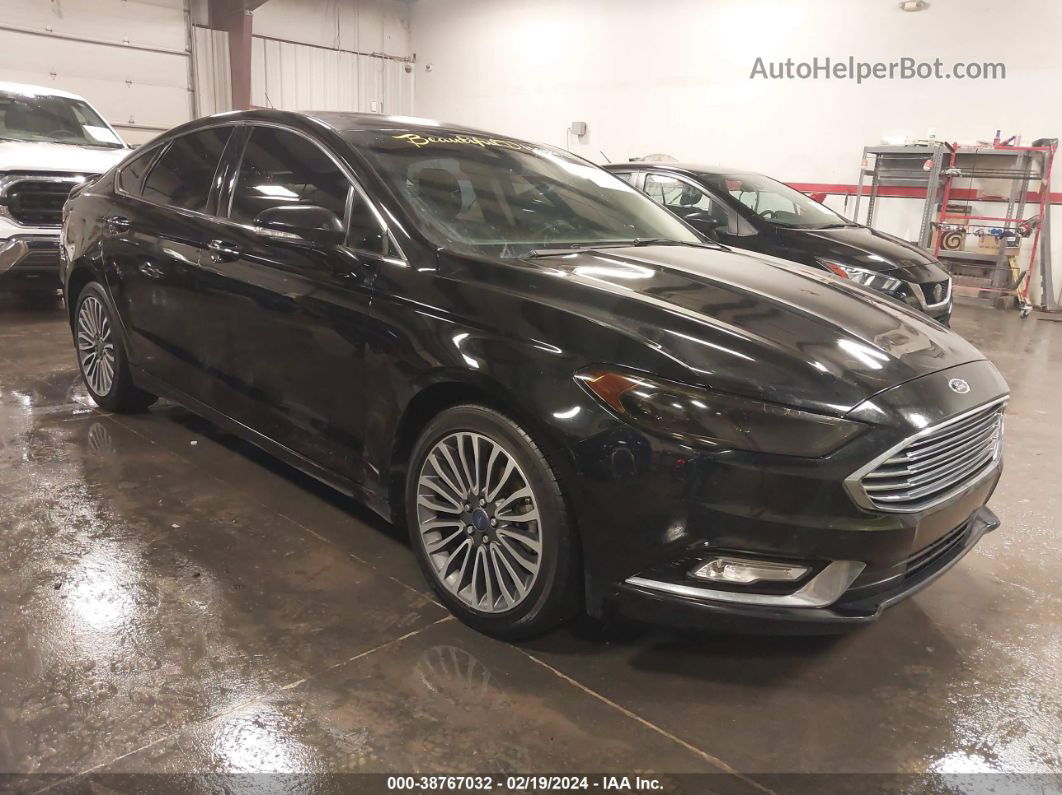 2017 Ford Fusion Se Black vin: 3FA6P0T96HR341453