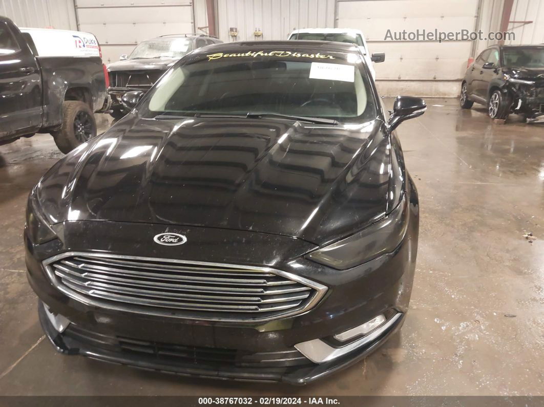 2017 Ford Fusion Se Black vin: 3FA6P0T96HR341453