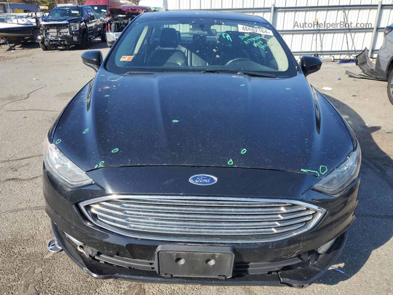 2018 Ford Fusion Se Black vin: 3FA6P0T96JR119551