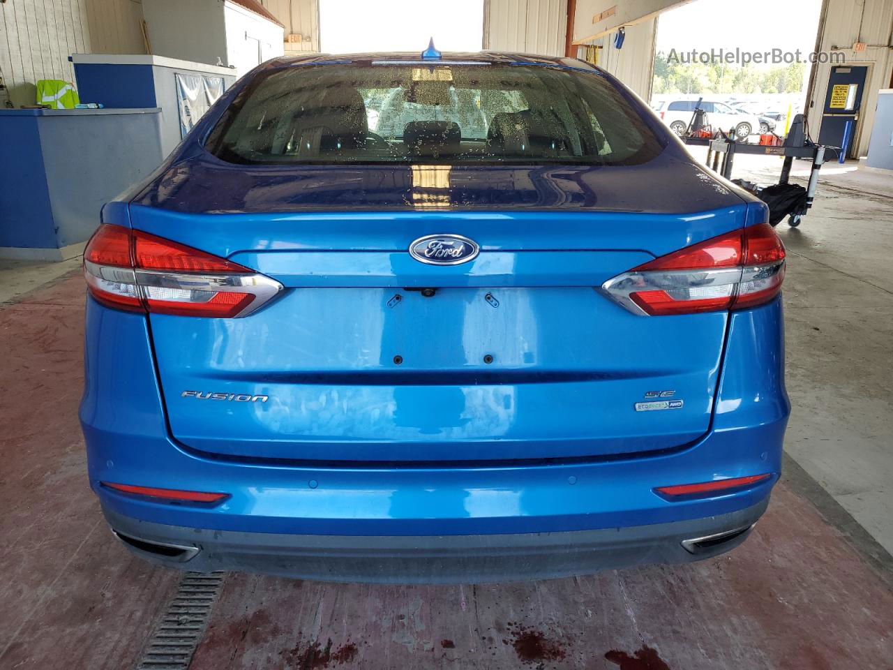 2020 Ford Fusion Se Blue vin: 3FA6P0T96LR190879