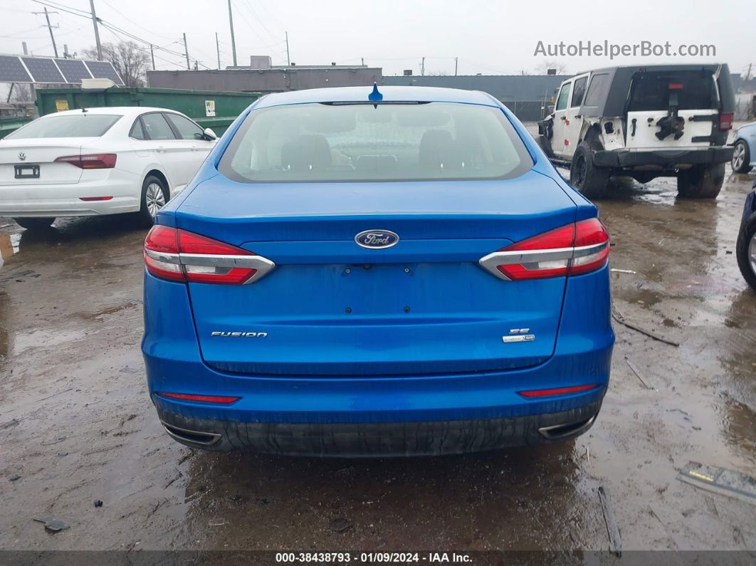 2020 Ford Fusion Se Blue vin: 3FA6P0T96LR258890