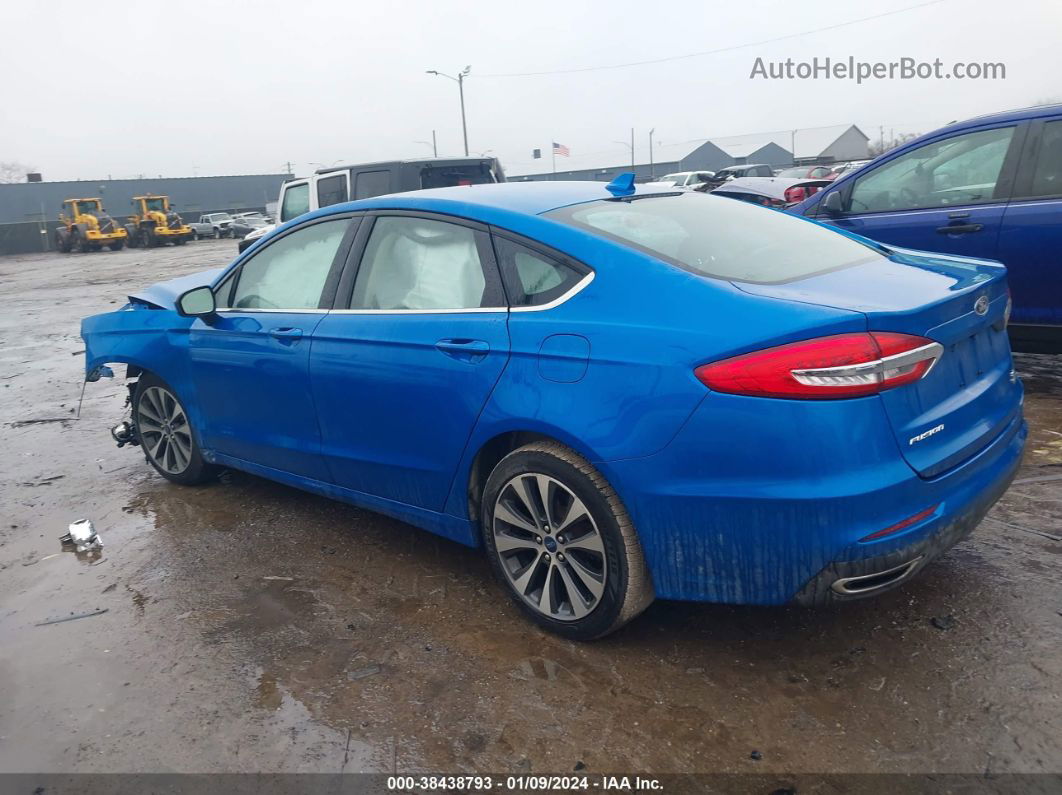 2020 Ford Fusion Se Синий vin: 3FA6P0T96LR258890