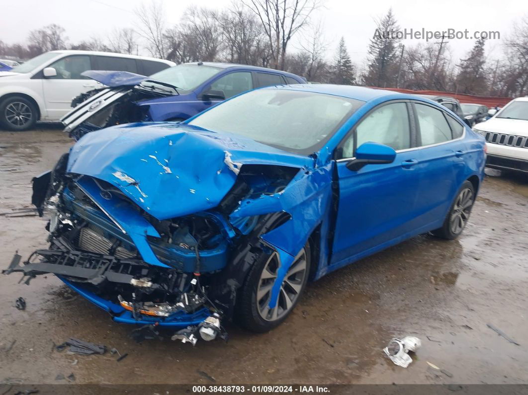 2020 Ford Fusion Se Blue vin: 3FA6P0T96LR258890