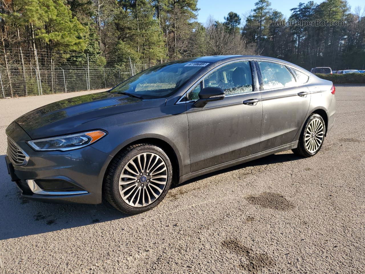 2018 Ford Fusion Se Gray vin: 3FA6P0T97JR244509