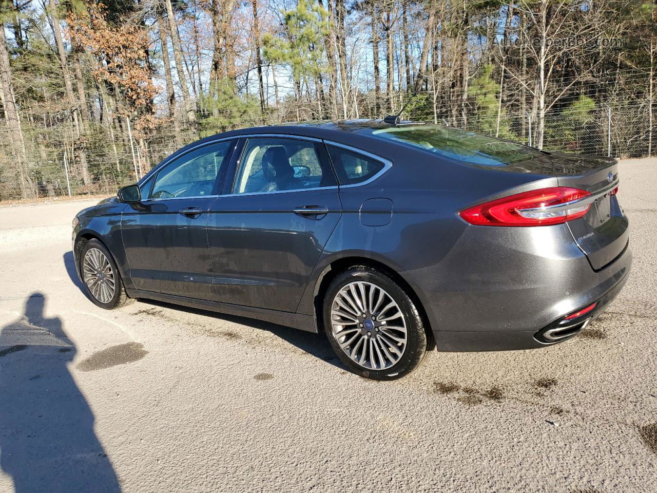 2018 Ford Fusion Se Gray vin: 3FA6P0T97JR244509