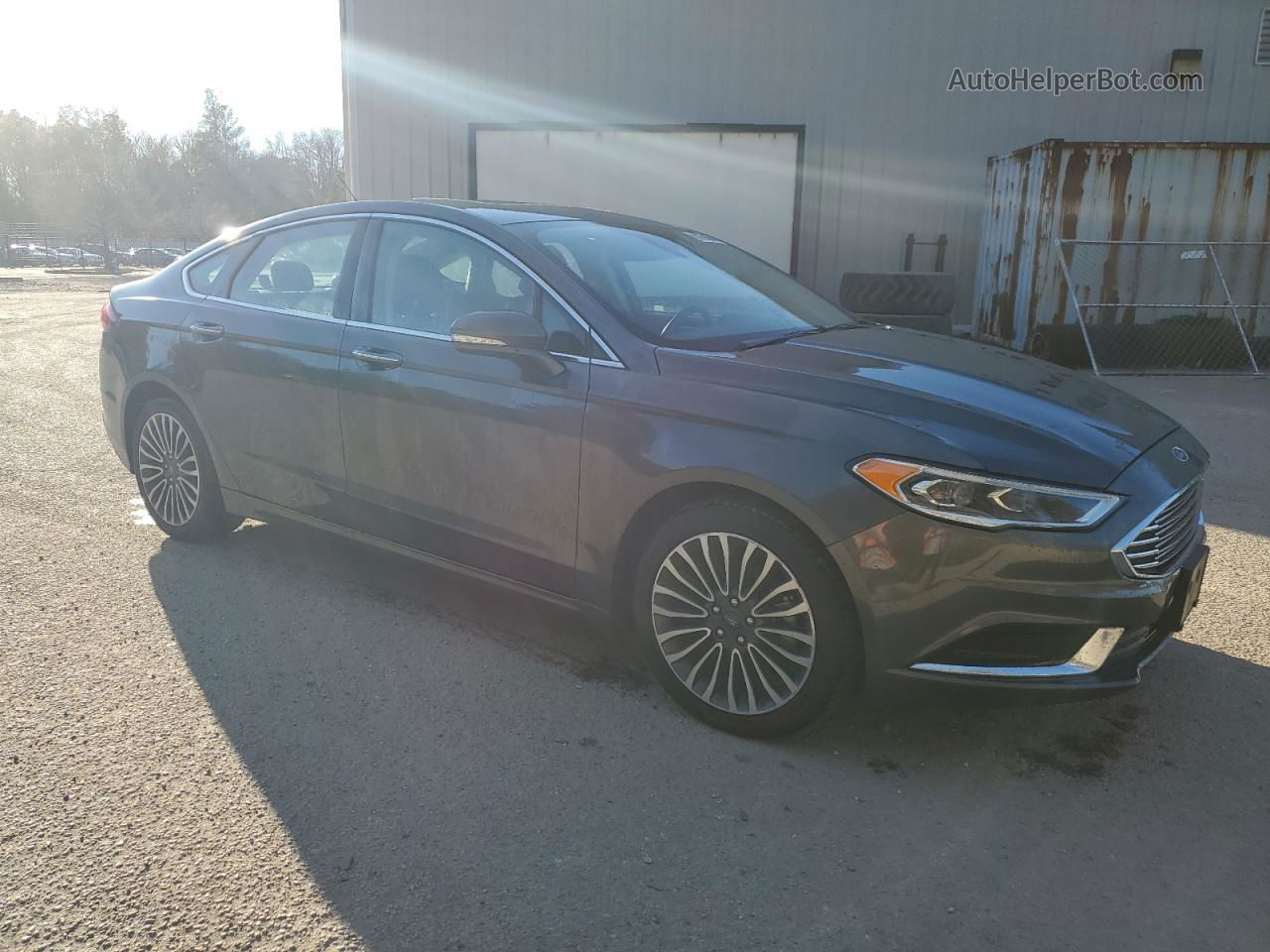 2018 Ford Fusion Se Gray vin: 3FA6P0T97JR244509