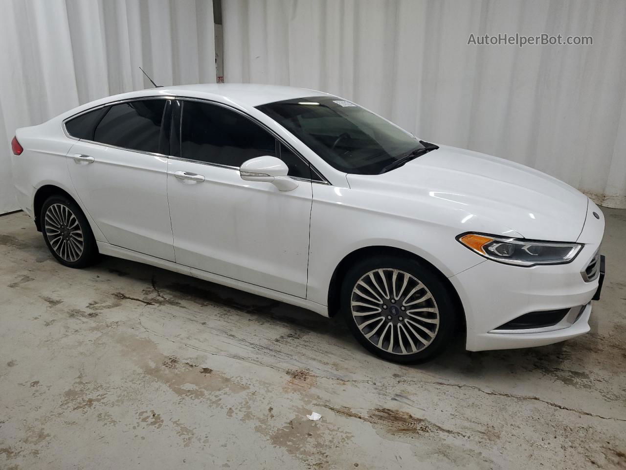 2018 Ford Fusion Se White vin: 3FA6P0T97JR278451