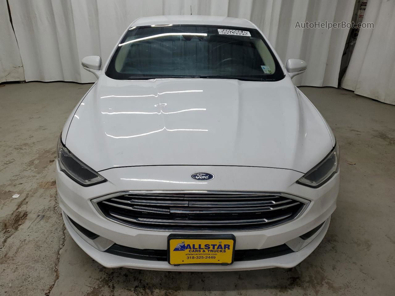 2018 Ford Fusion Se White vin: 3FA6P0T97JR278451