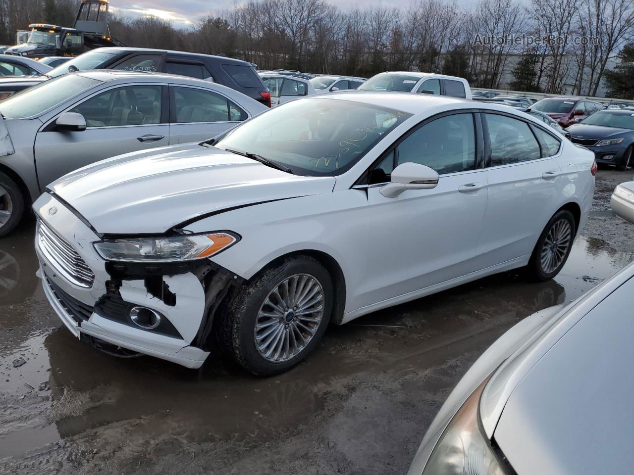 2016 Ford Fusion Se White vin: 3FA6P0T98GR154472