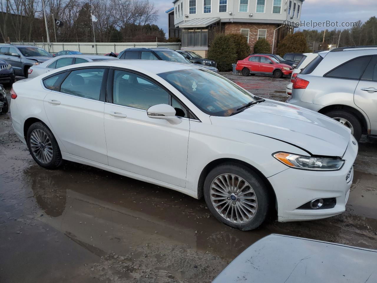 2016 Ford Fusion Se White vin: 3FA6P0T98GR154472