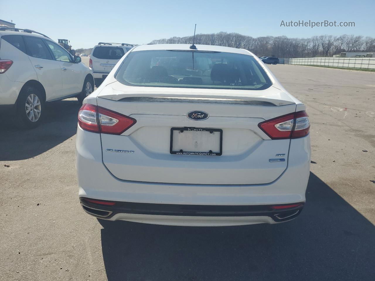 2016 Ford Fusion Se White vin: 3FA6P0T98GR241143