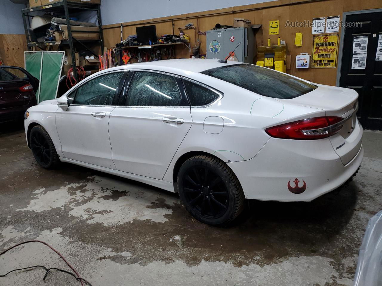 2017 Ford Fusion Se White vin: 3FA6P0T98HR127340