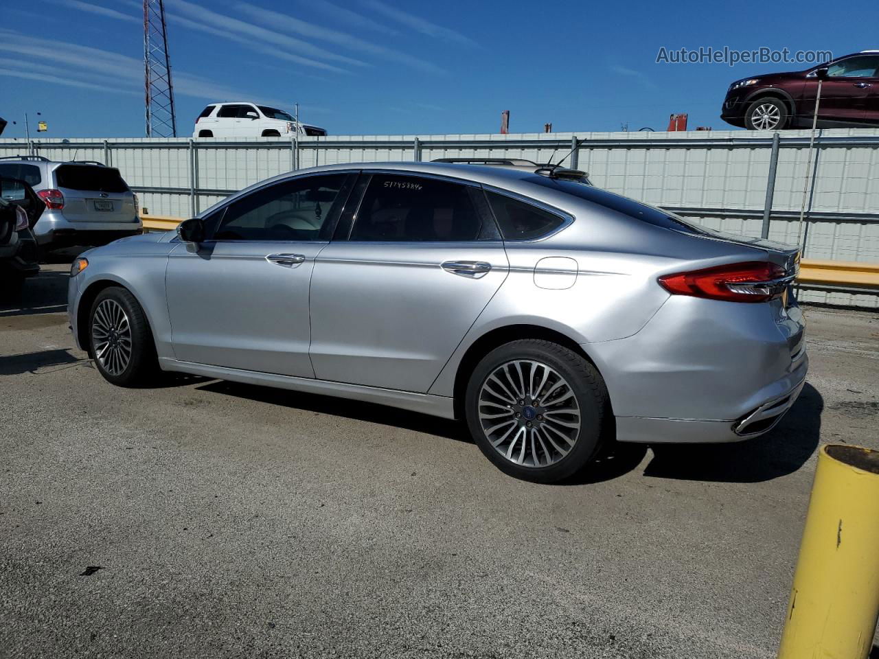 2017 Ford Fusion Se Silver vin: 3FA6P0T98HR282356