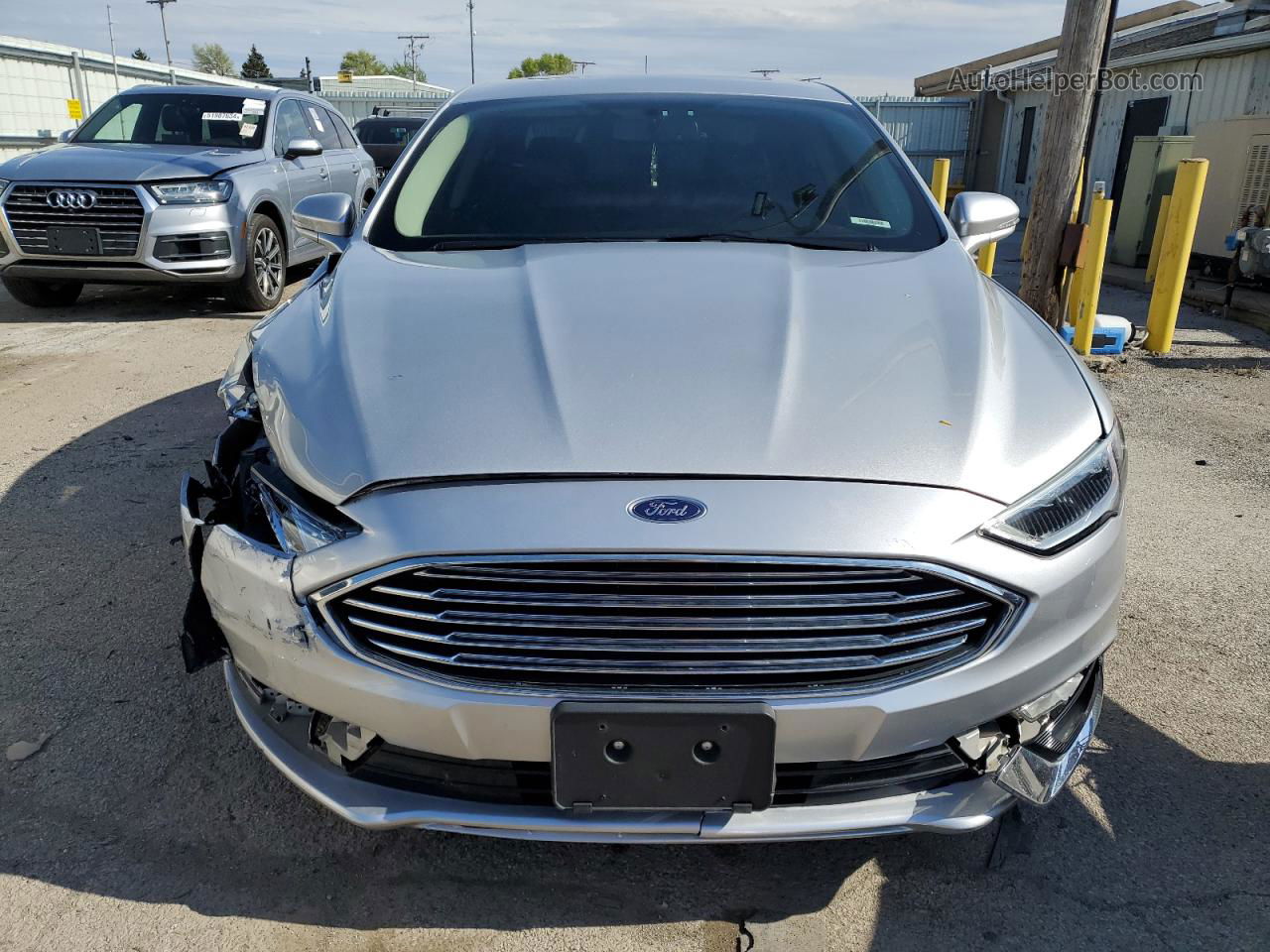 2017 Ford Fusion Se Silver vin: 3FA6P0T98HR282356