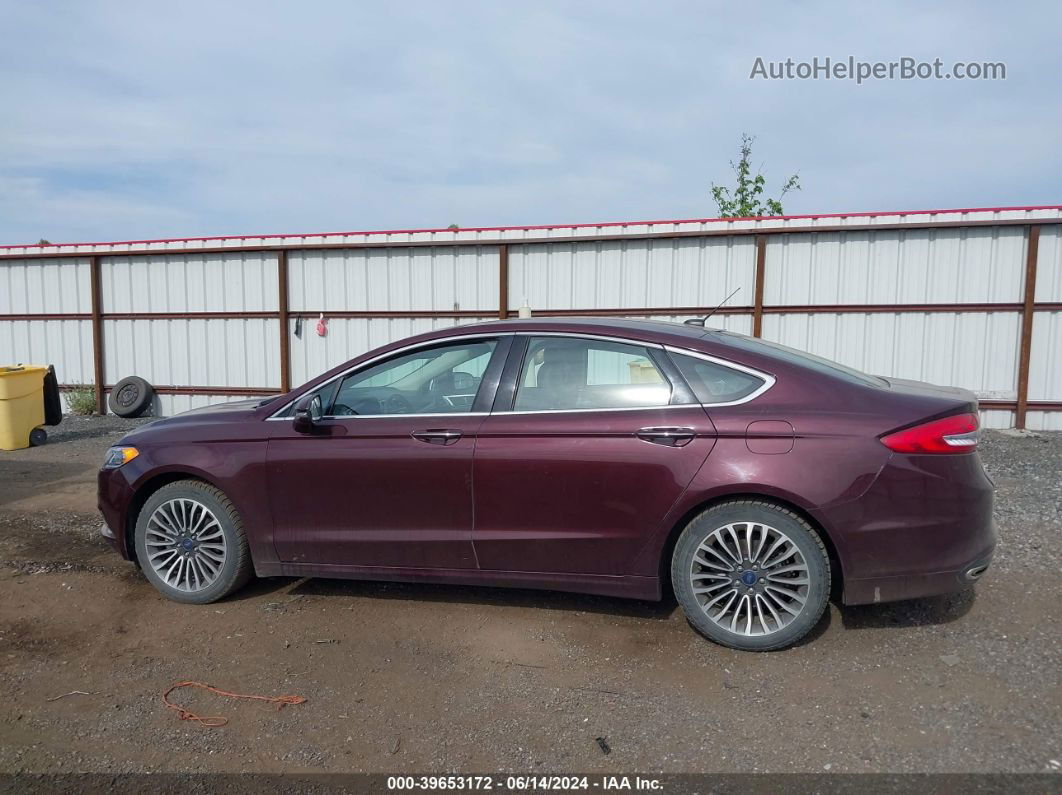 2017 Ford Fusion Se Maroon vin: 3FA6P0T98HR368718