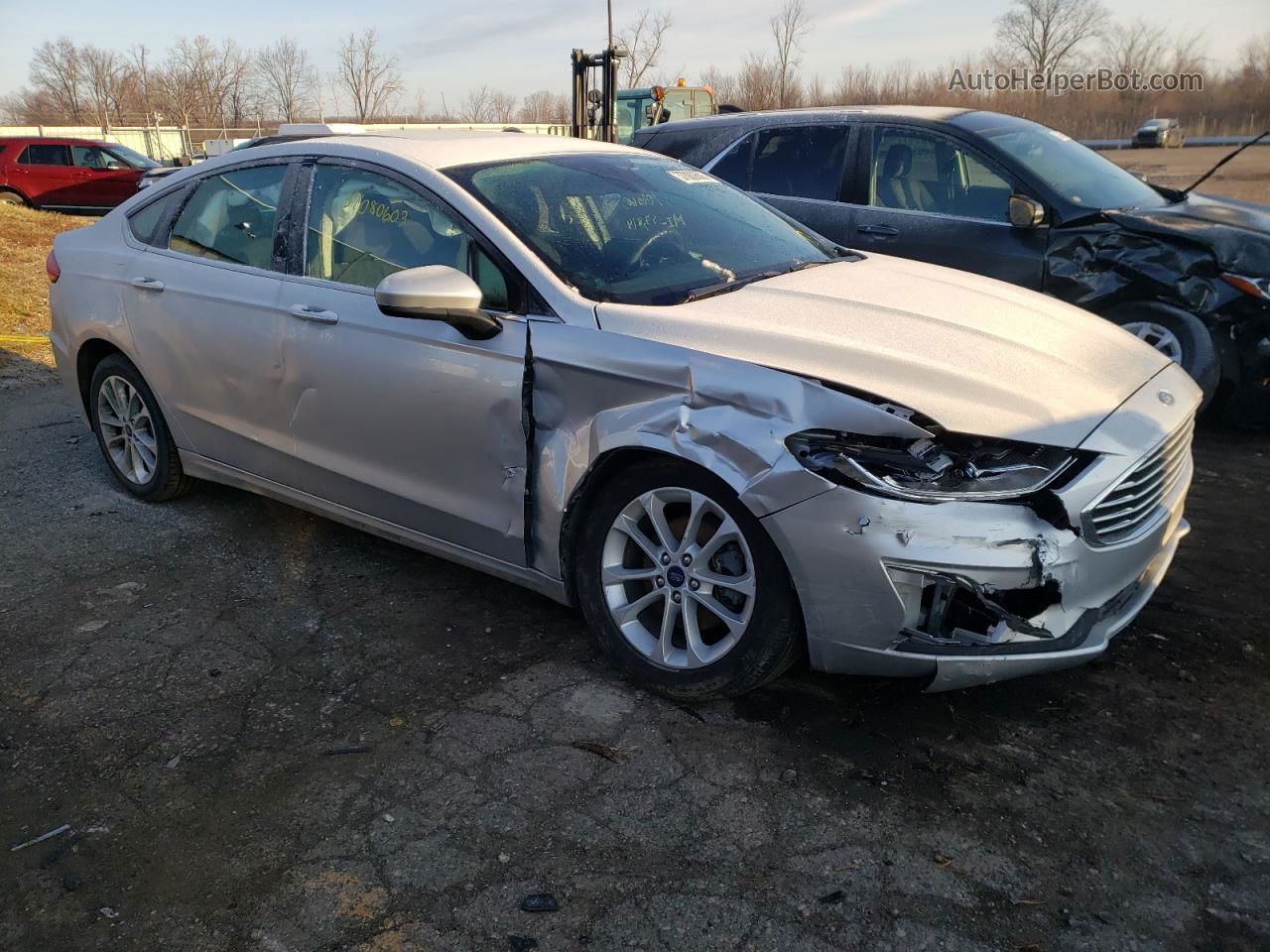 2019 Ford Fusion Se Silver vin: 3FA6P0T98KR236842