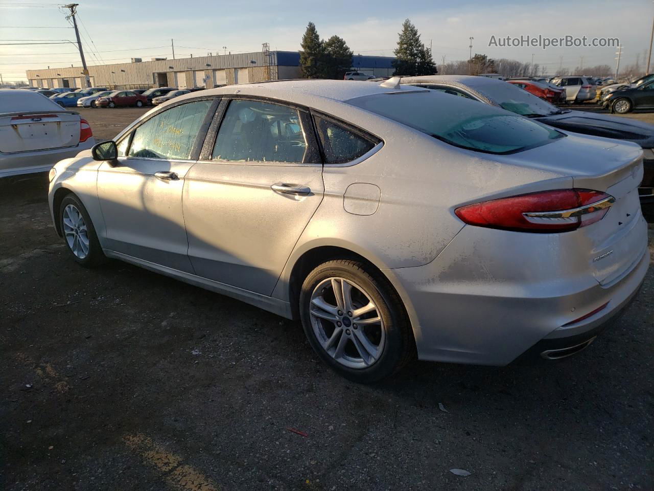 2019 Ford Fusion Se Silver vin: 3FA6P0T98KR236842