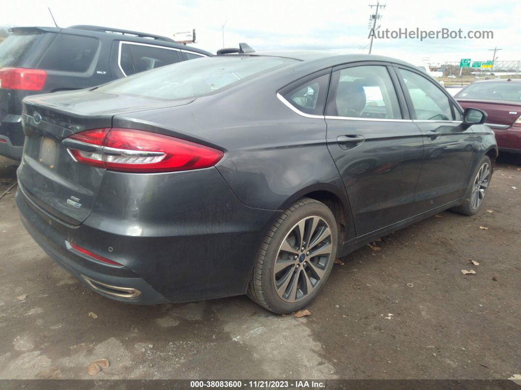 2019 Ford Fusion Se Gray vin: 3FA6P0T98KR251292