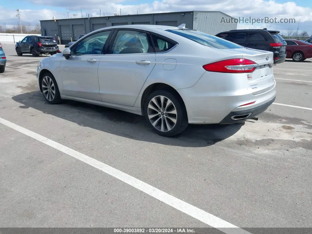 2019 Ford Fusion Se Silver vin: 3FA6P0T98KR269954