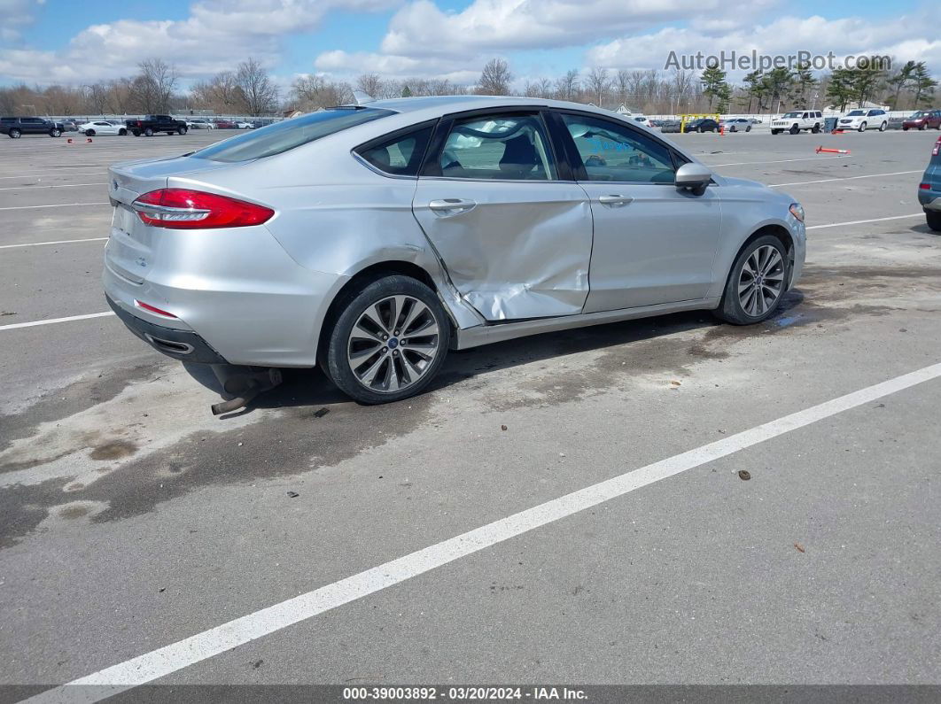 2019 Ford Fusion Se Silver vin: 3FA6P0T98KR269954