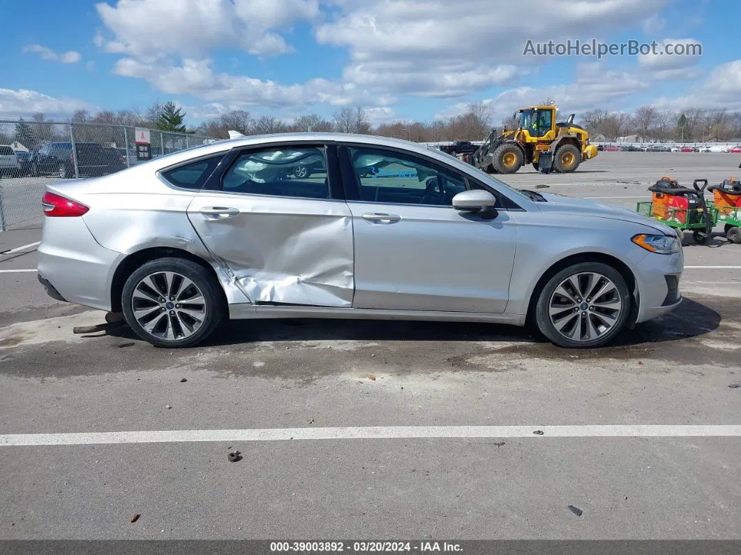 2019 Ford Fusion Se Silver vin: 3FA6P0T98KR269954