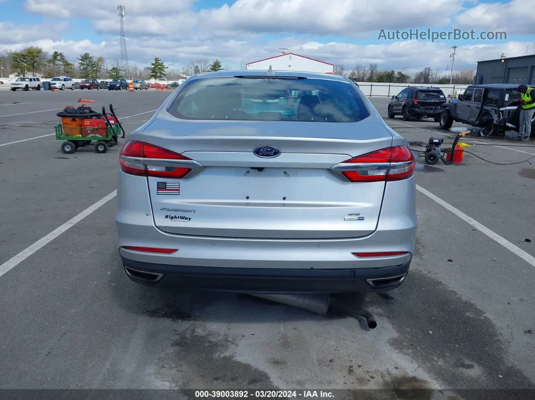 2019 Ford Fusion Se Silver vin: 3FA6P0T98KR269954