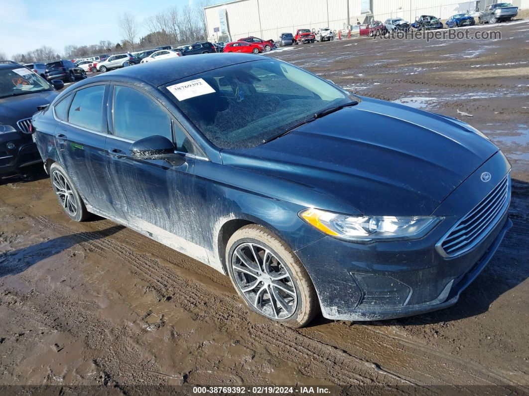 2020 Ford Fusion Se Dark Blue vin: 3FA6P0T98LR200182