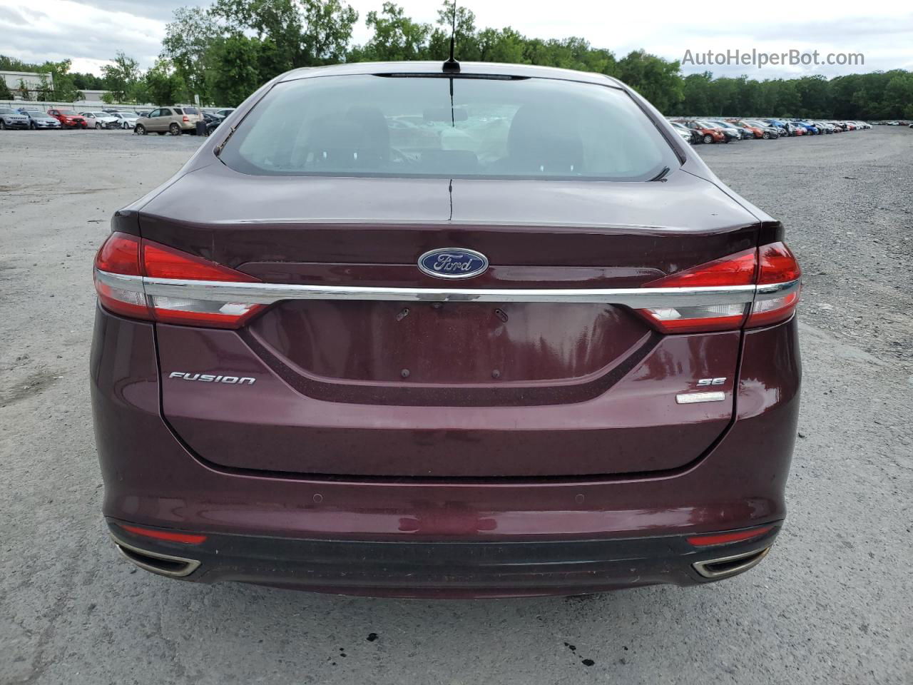 2017 Ford Fusion Se Maroon vin: 3FA6P0T99HR127217