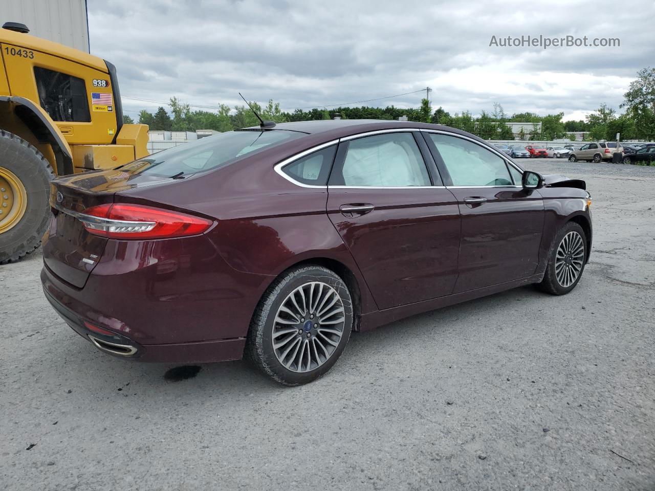 2017 Ford Fusion Se Темно-бордовый vin: 3FA6P0T99HR127217